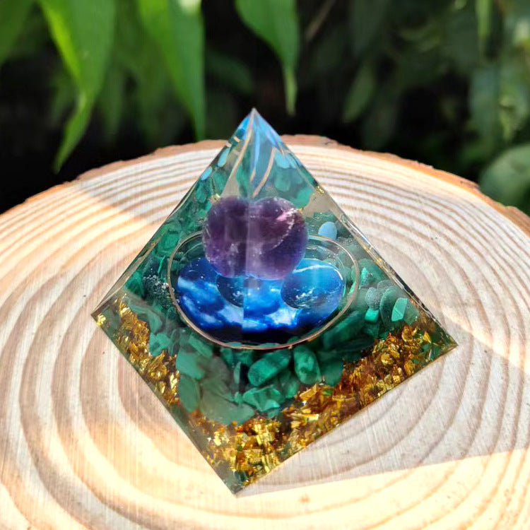 Crystal Ball Pyramid Crystal Gravel Epoxy Home Desktop Handmade Ornaments