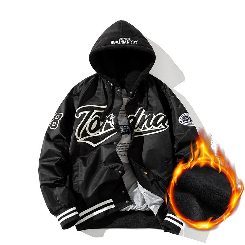 Hooded Embroidered Hip Hop Couple Jacket