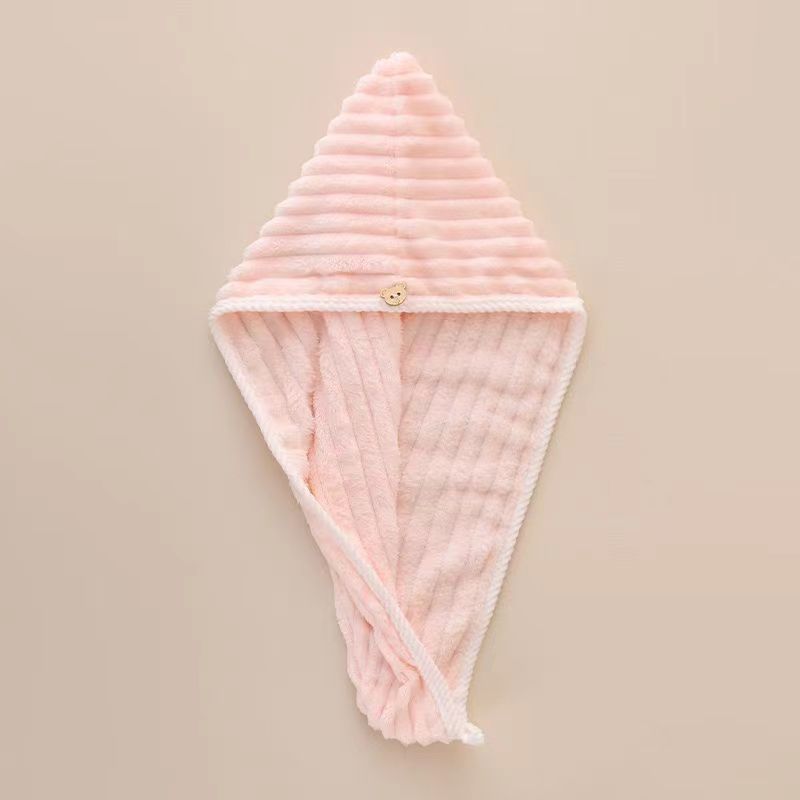 Wave Pattern Hair-drying Cap Towel Thick Soft And Strong