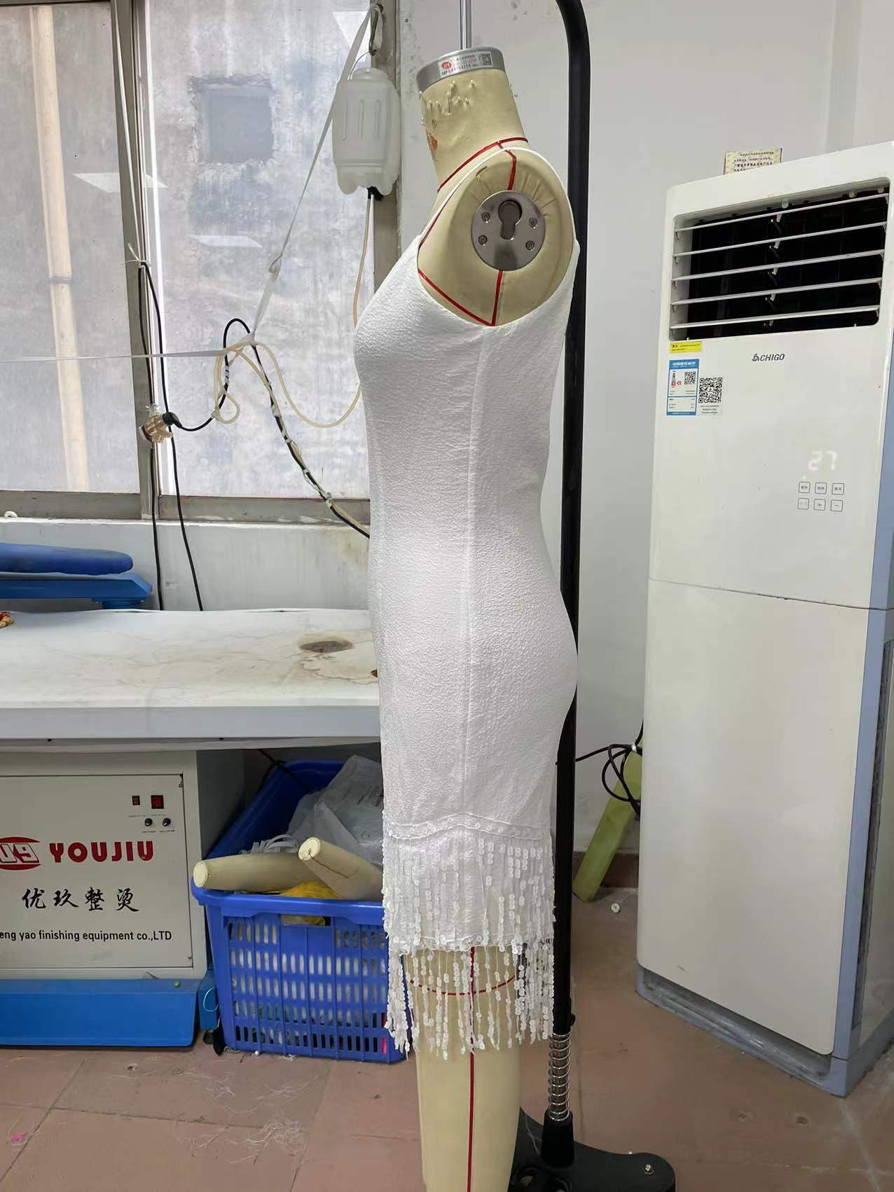 V-neck Strap Pencil Skirt Slim Fit Sheath