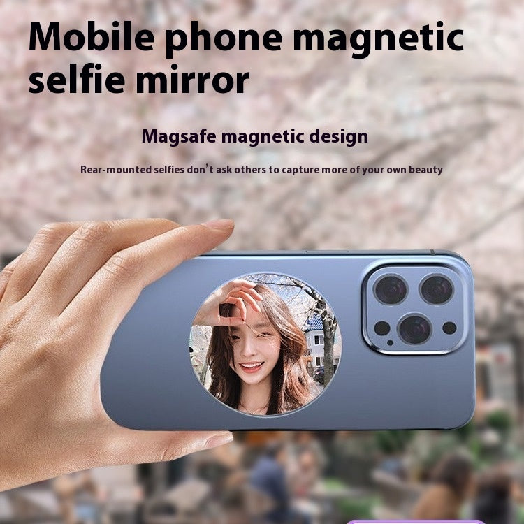 Aluminum Alloy Mobile Phone Rear Self-shooting Mirror Magnetic Suction