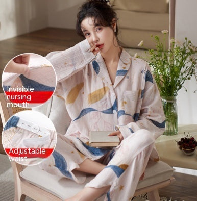 Women's Spring And Autumn Pure Cotton For Postpartum Clothing And Pajamas