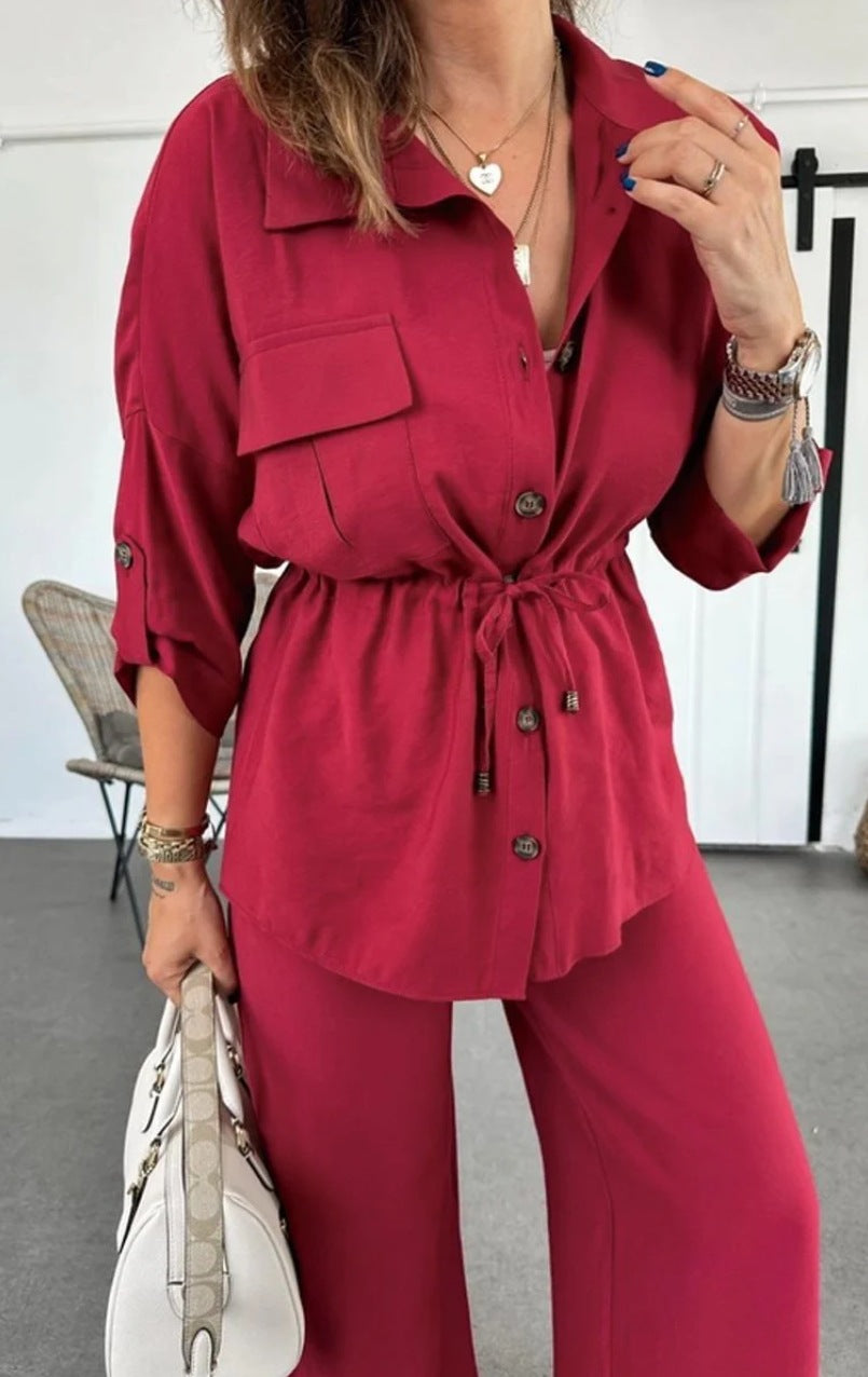 Women's Autumn Fashion Loose Casual Solid Color Suit