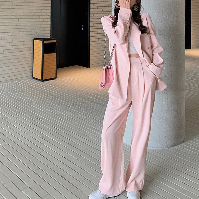 Small Suit Early Autumn High Waist Straight Slacks Suit