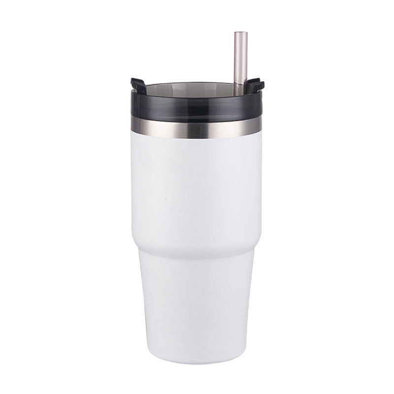 Large Capacity 20oz30oz Stainless Steel Heat And Cold Insulation Coffee Cup With Straw