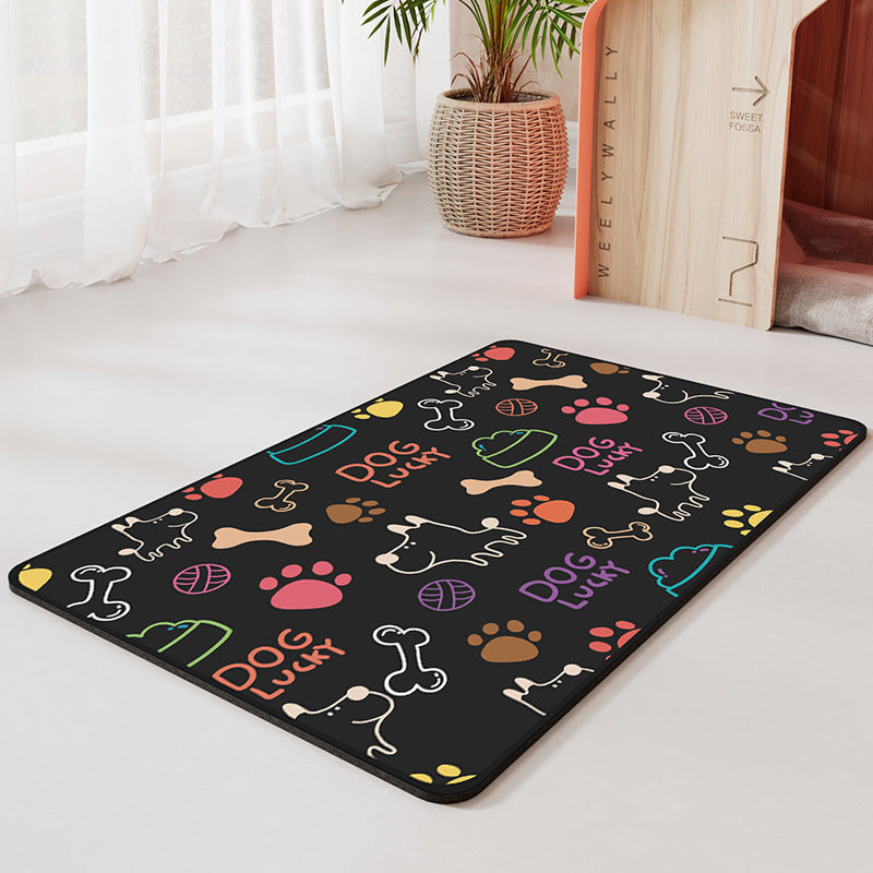Pet Diatom Ooze Floor Mat Dogs And Cats Eating Mat Spill-proof Waterproof Quick-drying Placemat