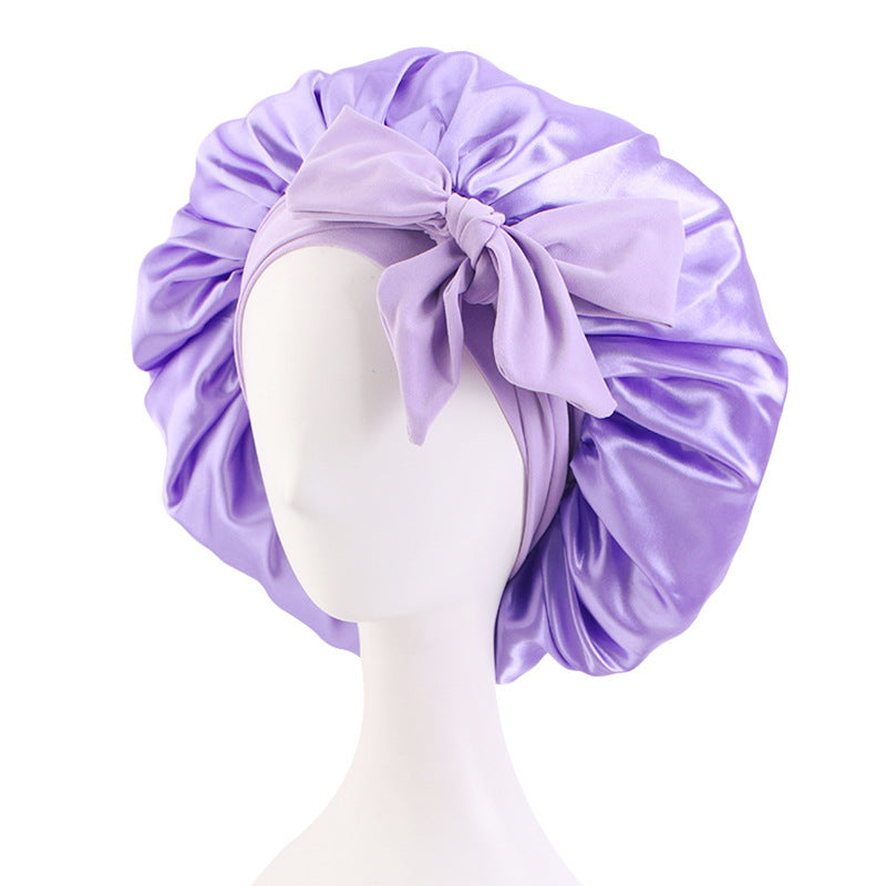 Solid Color Simulation Silk Elastic Ribbon Colored Ding Round Hat