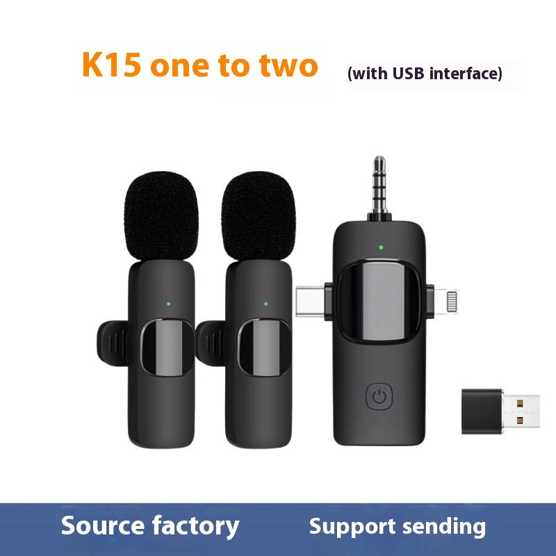 Wireless Collar Clip Microphone Three-in-one Three Connector Mini Microphone 35 Hole
