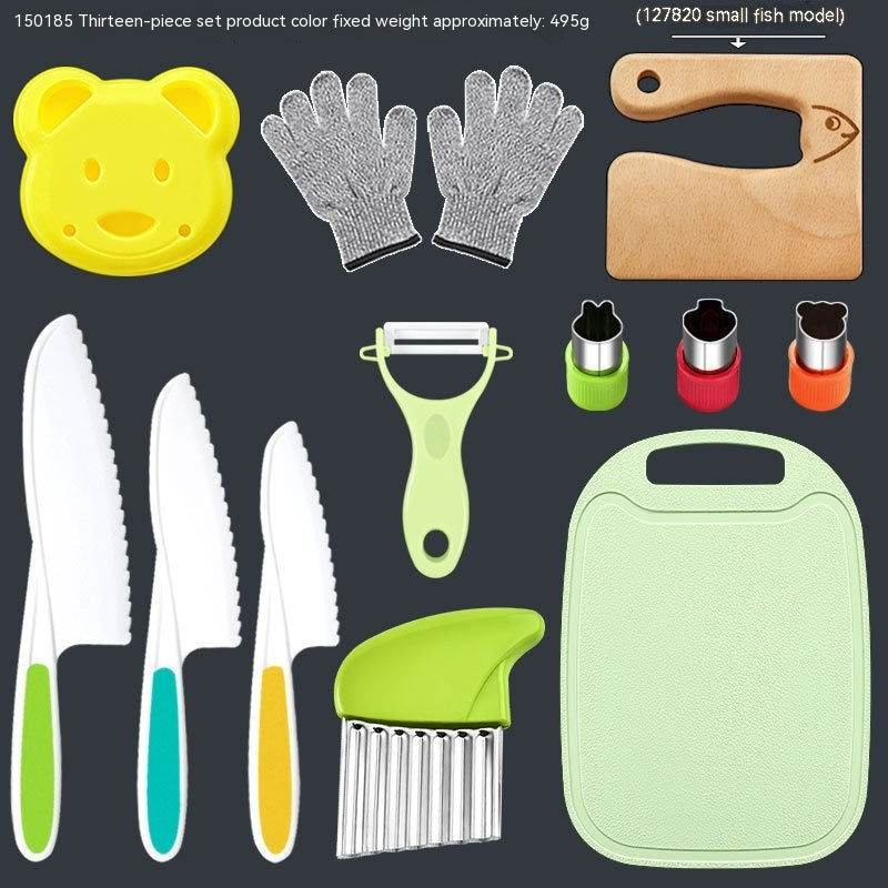 Children's Anti-cutting Gloves Cutting Board Fruit Knife