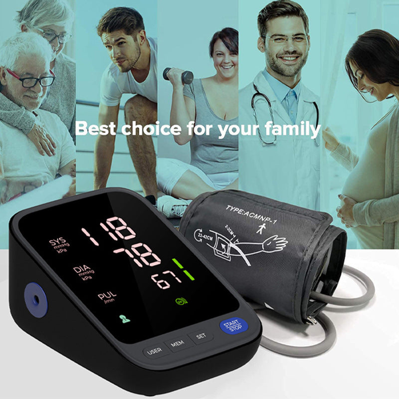 Intelligent Upper Arm Electronic Sphygmomanometer Blood Pressure Meter Automatic