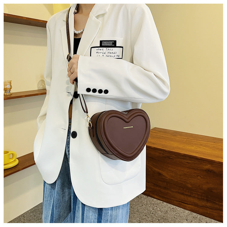 Fashion Heart Shaped Shoulder Messenger Bag