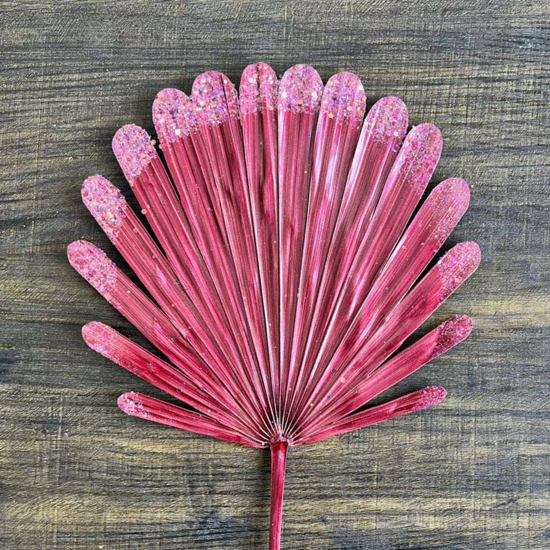 Spray Painted Palm Dried Flower