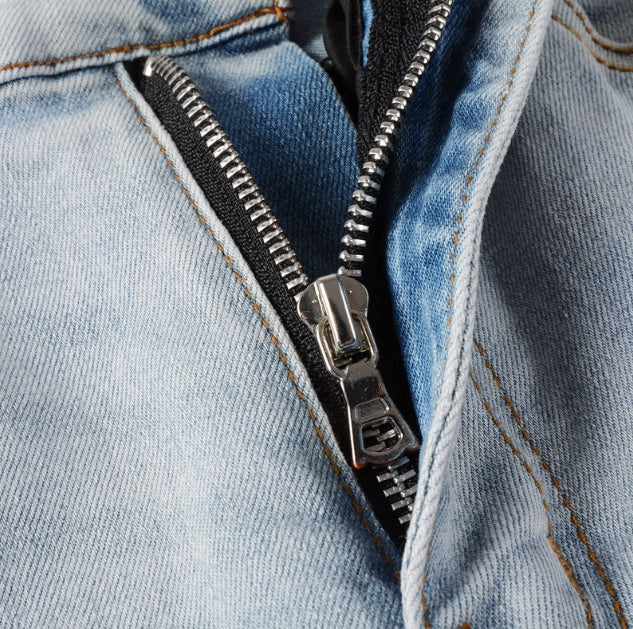 Men's Jeans Zipper Stitching Stretch Slim Hip Hop Skinny Pants