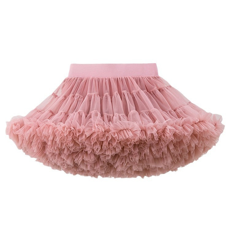 Girl's Tutu Skirt Soft Veil-year-old Princess Pettiskirt