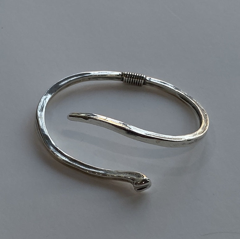 Simple plain silver  bracelet