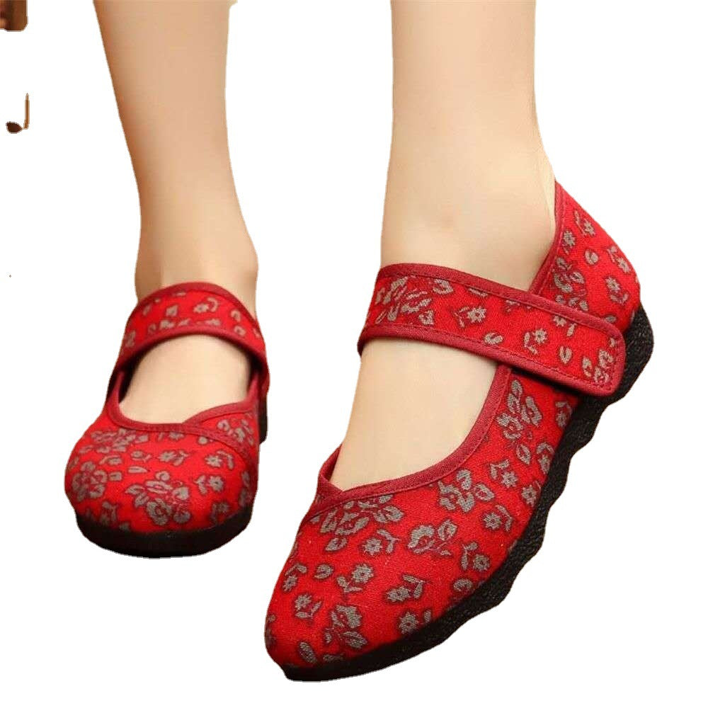 Middle-aged And Elderly Mother Comfortable Flat Soft Bottom Cloth Shoes