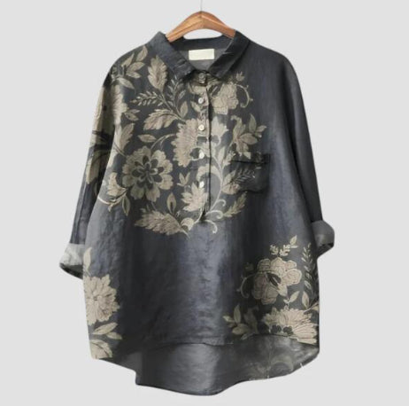 Casual Long Sleeve Shirt Animal Print Hawaiian Long Sleeve