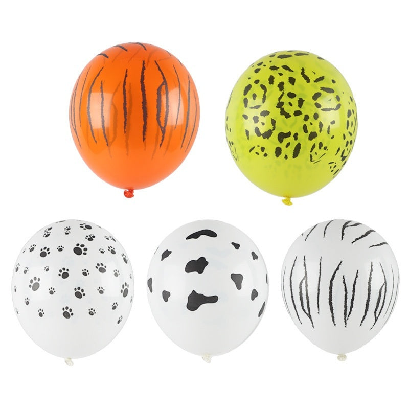 Animal Head Birthday Party Balloon Jungle Set Monstera Theme