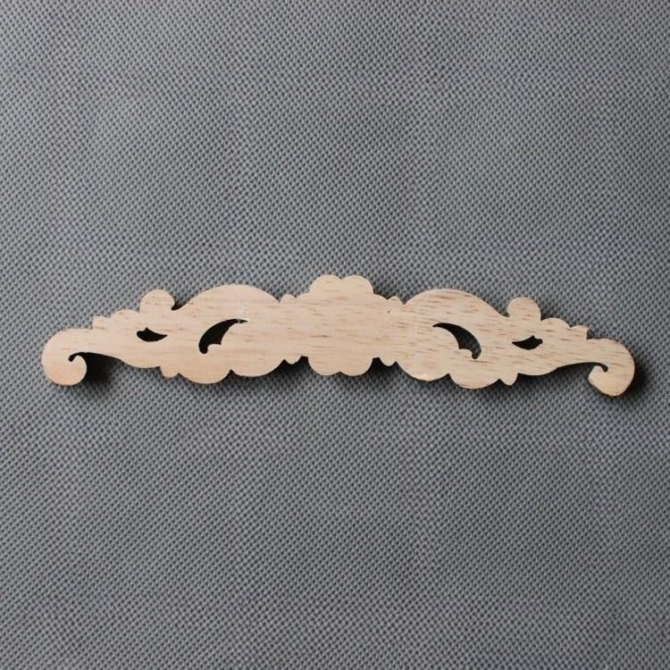 Wood Carving White Body Long Applique Cabinet Door Bed Decoration Laminate