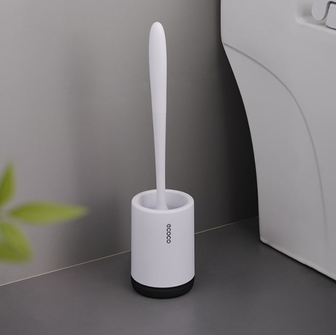 Toilet Brush No Dead Angle Household Toilet Silicone Rack Wall-mounted