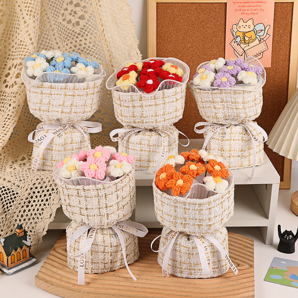Creative 7 Knitted Wool Simulation Bouquet