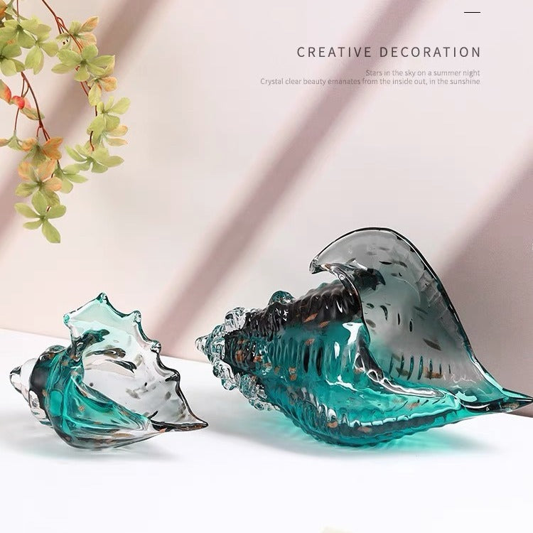 Light Luxury Colored Glaze Colorful Conch Decoration Decorations
