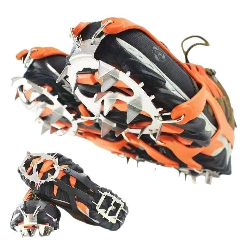 Outdoor 18-tooth Thickened Silica Gel Crampon Ice Climbing Equipment