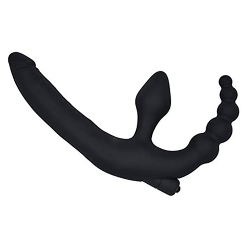 Three-point Resonance Back Court Double-headed Butt Plug Prostate Massage Massager