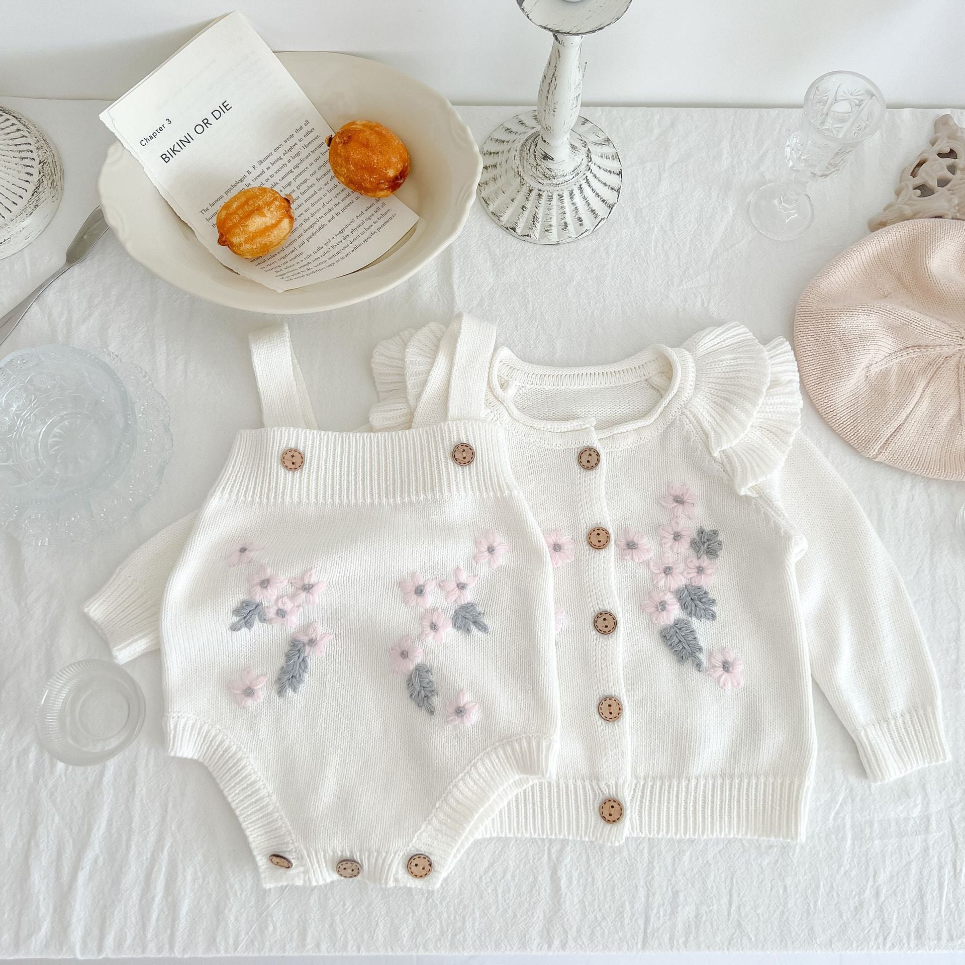 Baby Embroidered Jumpsuit Autumn And Winter Princess Outing Clothes