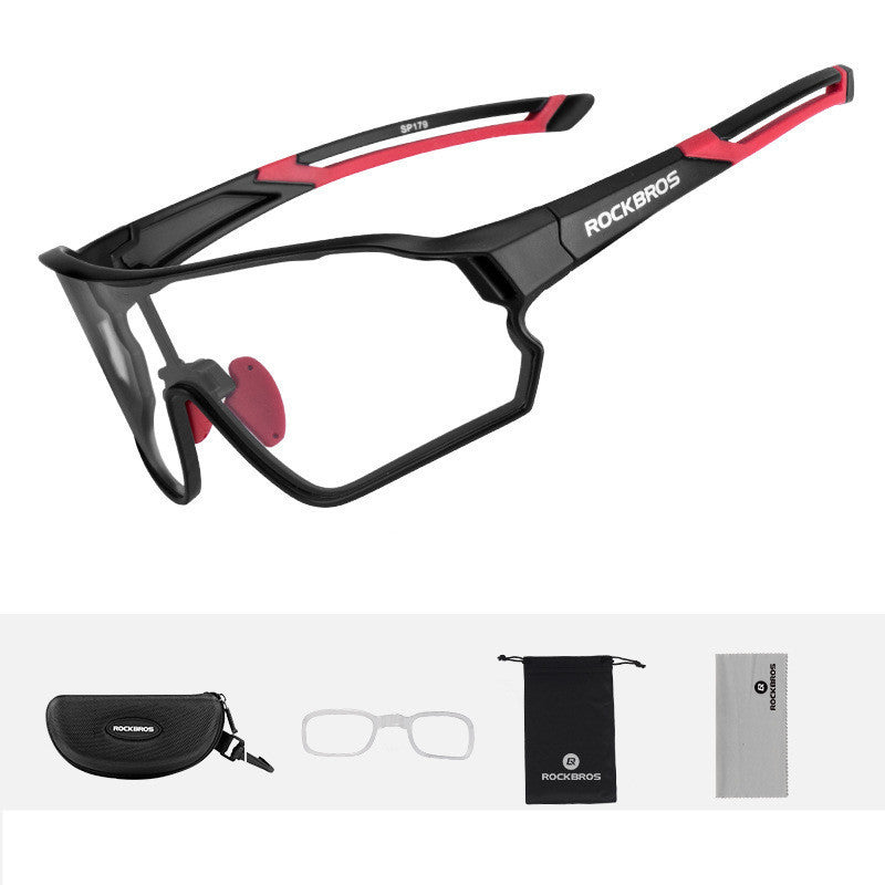 New Cycling Glasses Polarized Color Changing Windproof Myopia Running Sports