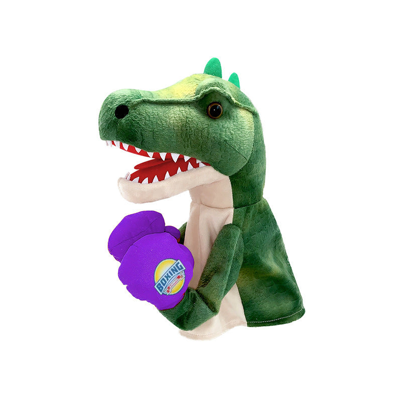 Plush Boxing Hand Puppet Dinosaur Toy Animal Sound