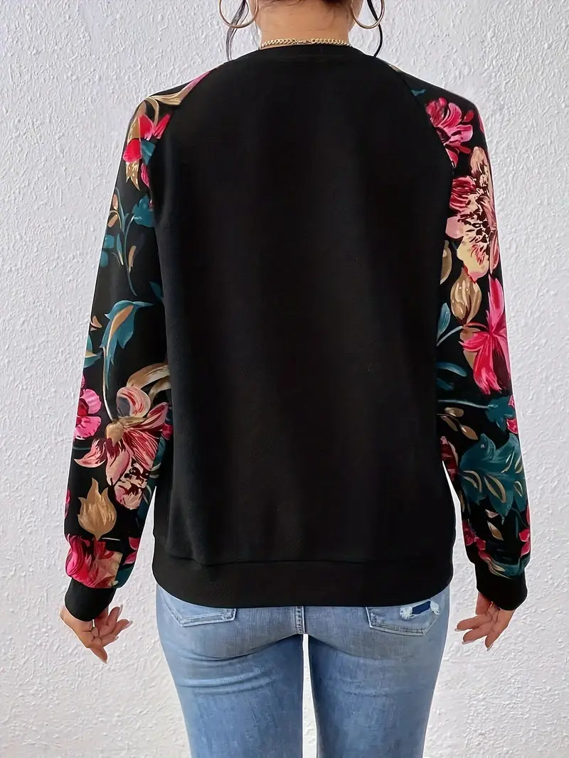 Ladies' Long-sleeved Flower-shaped Top