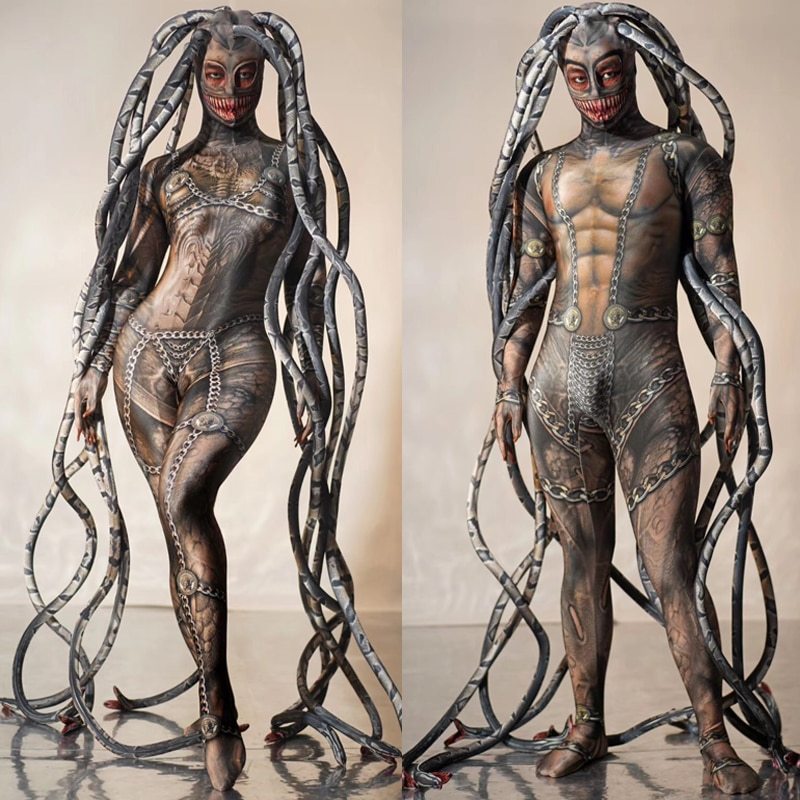 Medusa Transparent Meat Snake One-piece Costume