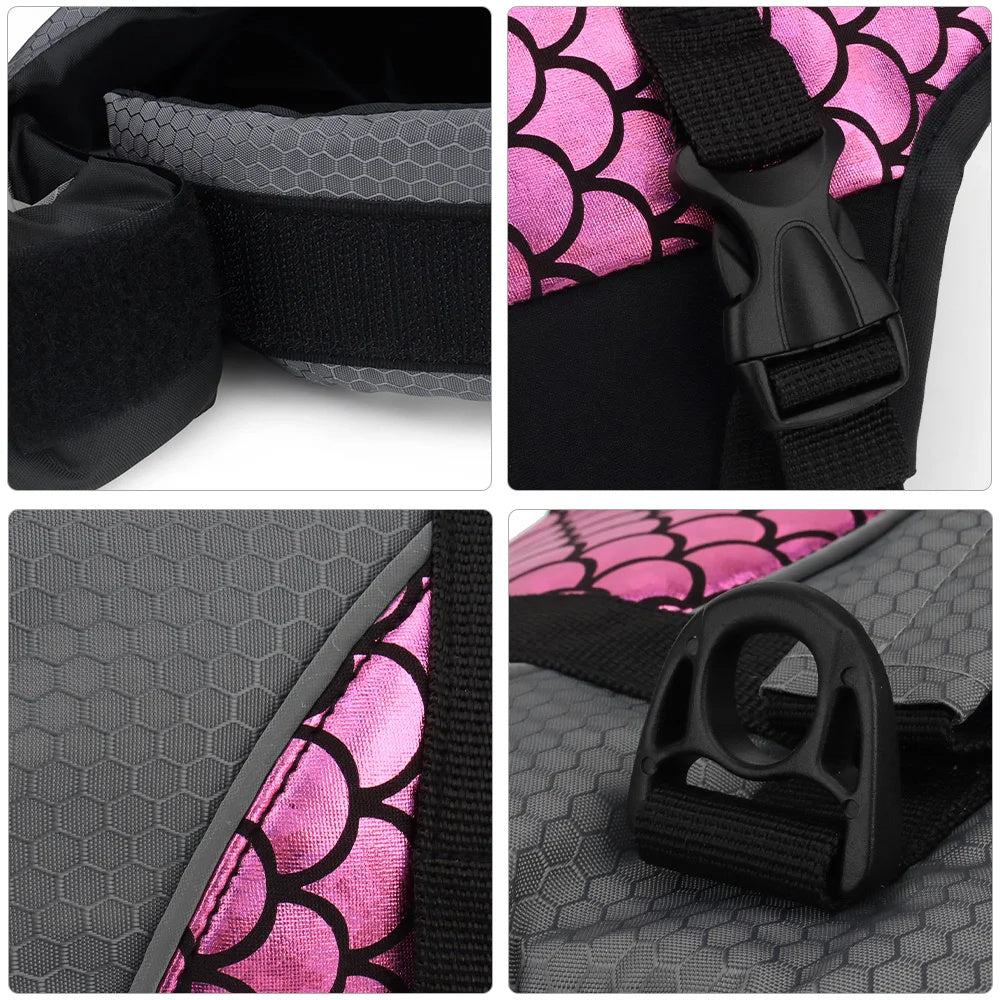 Pet Football Pattern Fish Tail Life Jacket