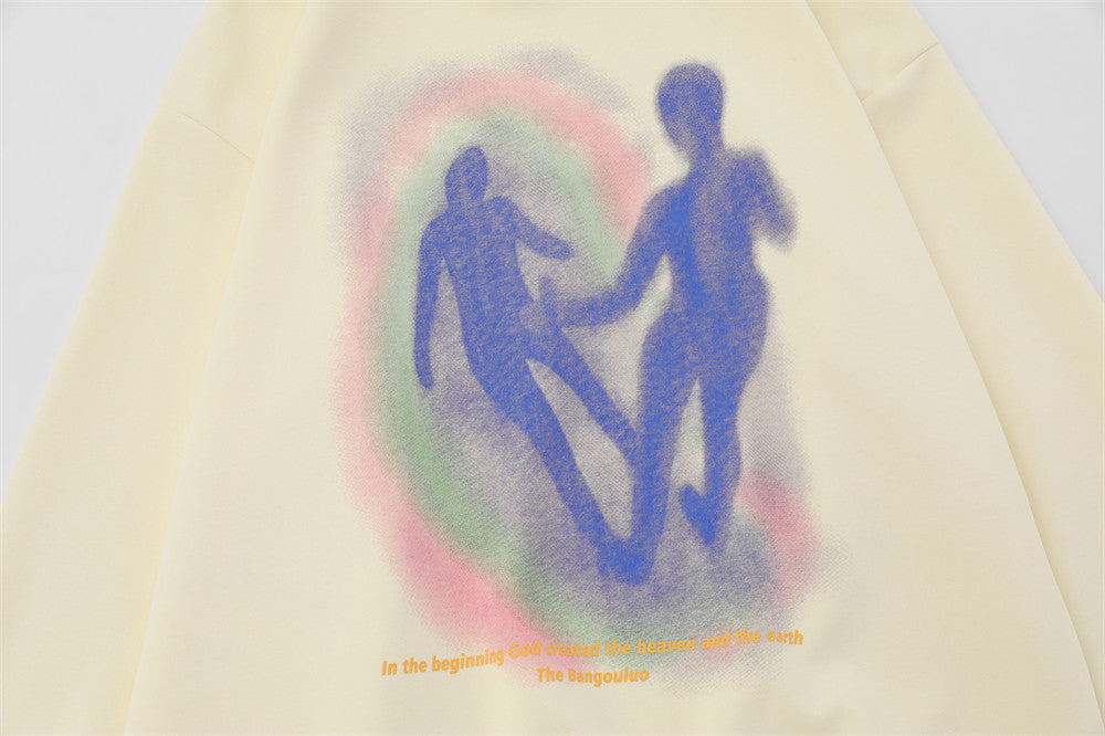 American Casual Loose Long Sleeve Top Autumn And Winter Pullover