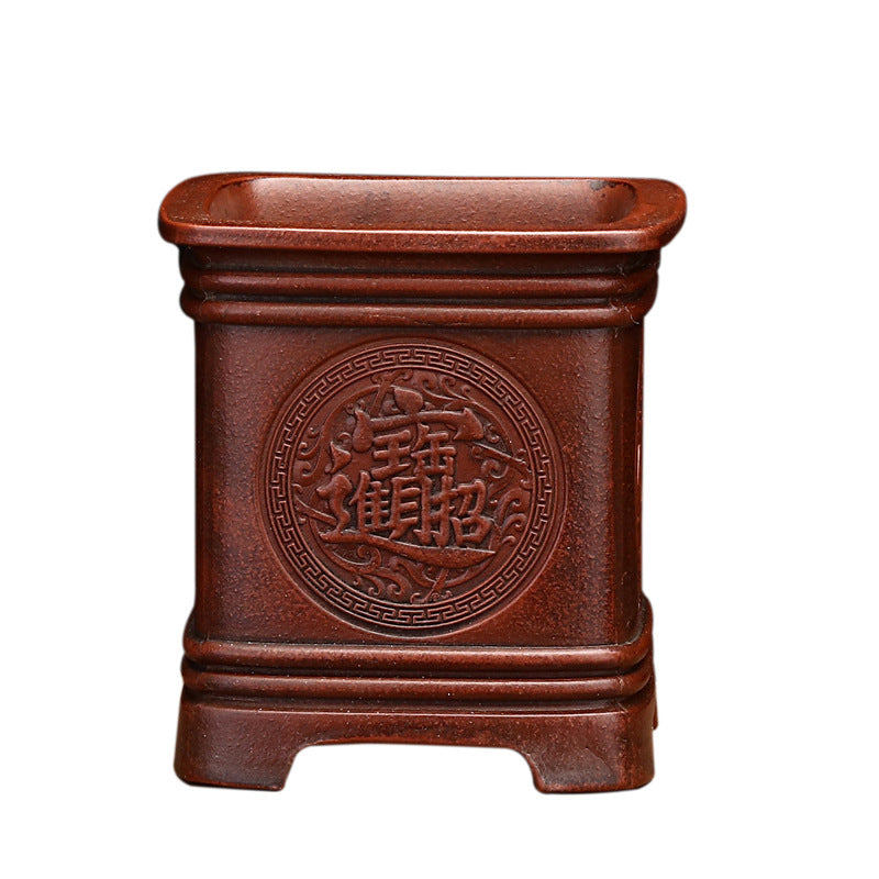 Purple Sand Flowerpot Classical Square Stick Bottle Desktop