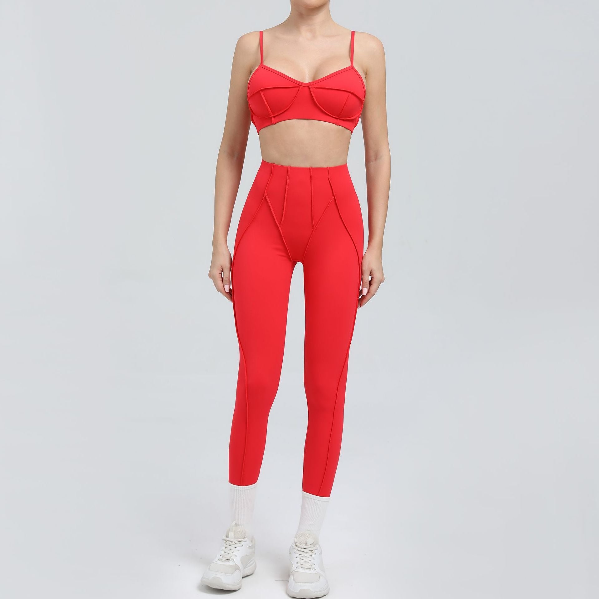 European And American Brushed Body-hugging Suit Sports And Leisure Yoga Clothes