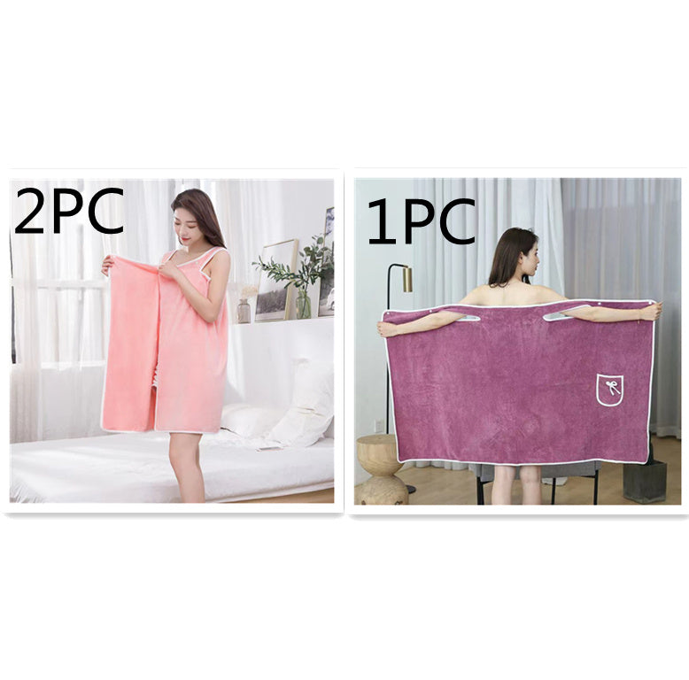 Coral Fleece Bath Skirt Pure Cotton Soft Water-absorbing Thickened Covered Bathrobe Chest-wrapped