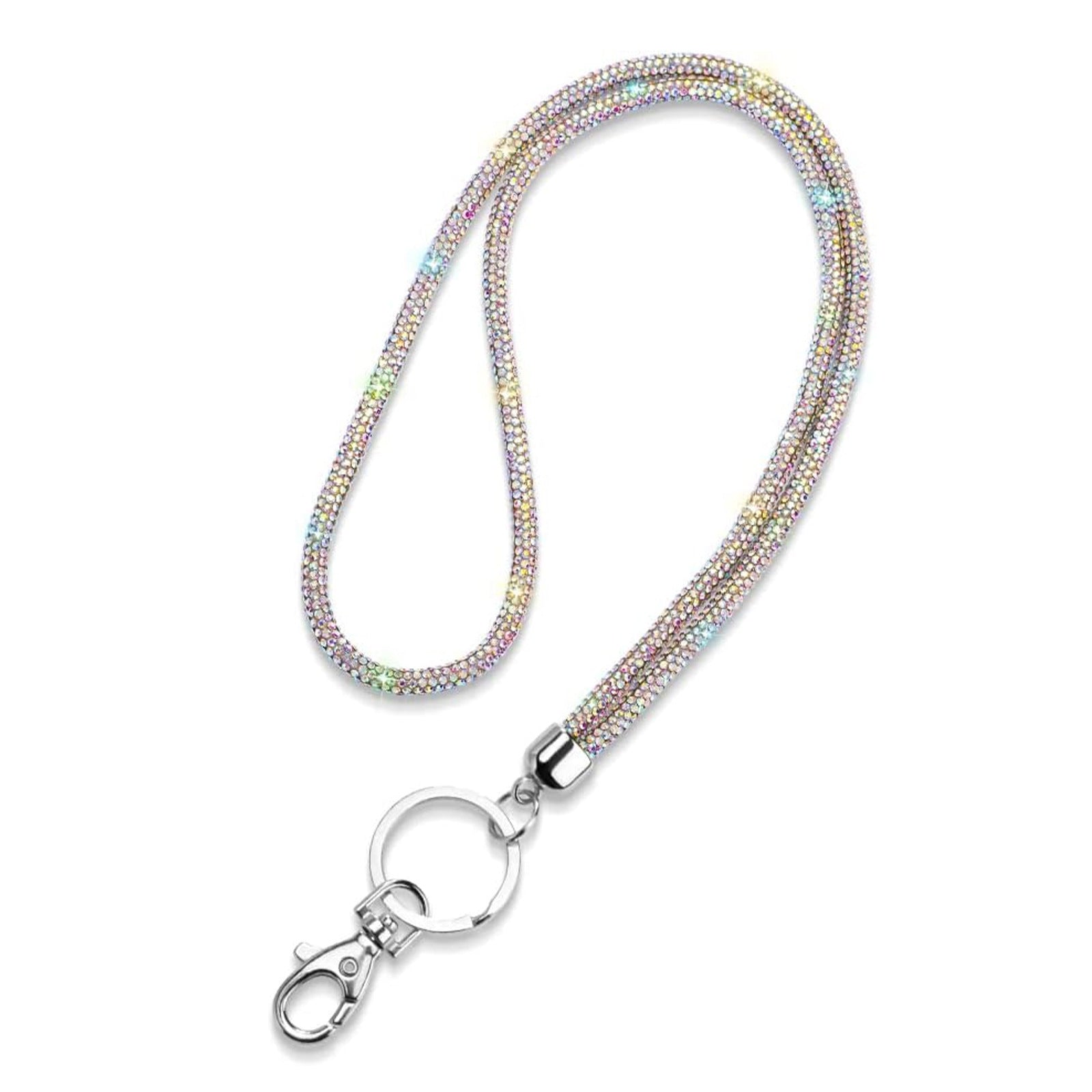 Office Keychain Diamond ID Card Mobile Phone Lanyard