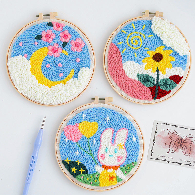 Handmade DIY Russian Wool Poke Embroidery Material Package