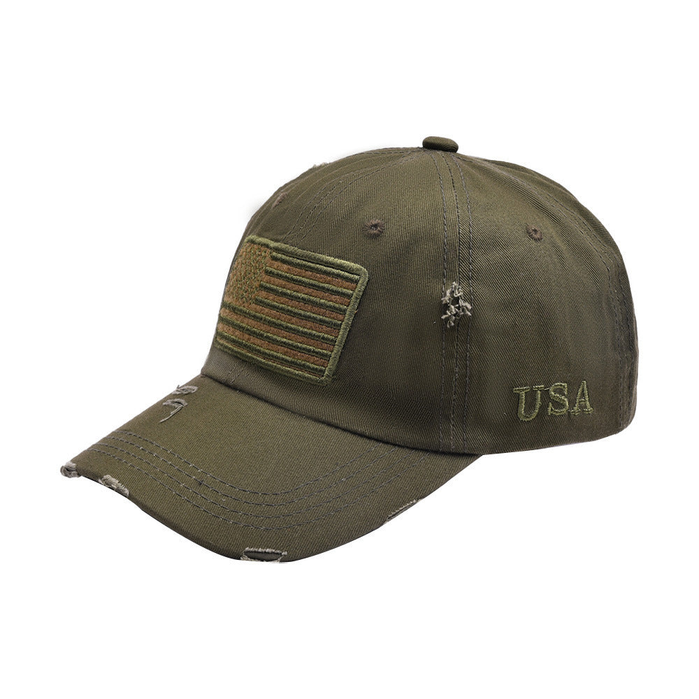 Letter Embroidery USA Flag Baseball Hat