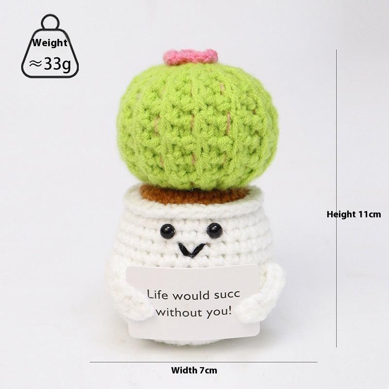 Wool Crocheted Positive Energy Potato Facial Expression Package Wool Fruit