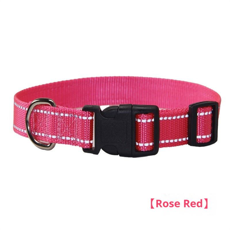 Reflective Dog Collar Outdoor Hand Holding Rope