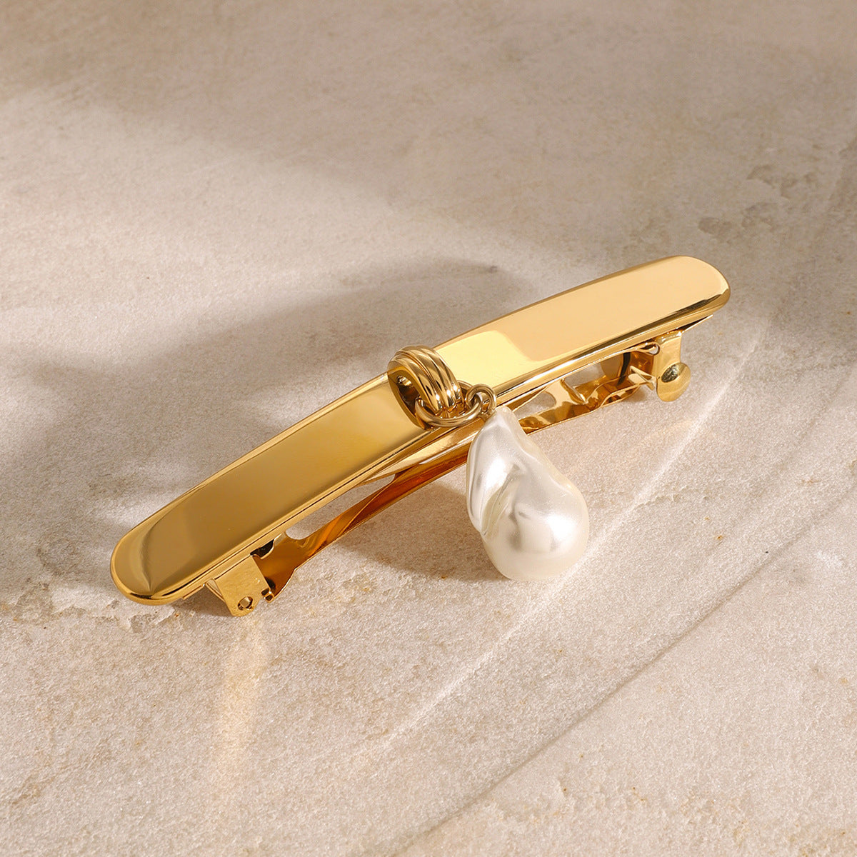 European And American Stainless Steel Pearl Hairpin Headdress