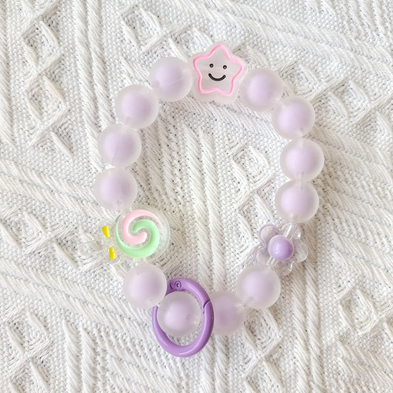 Beaded Flower Mobile Phone Chain Versatile Color