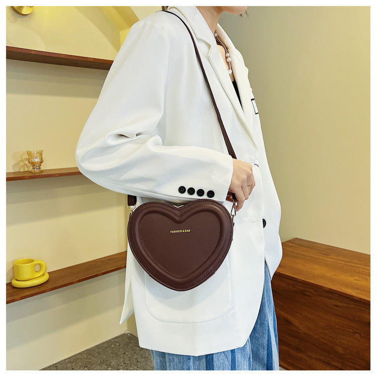 Fashion Heart Shaped Shoulder Messenger Bag