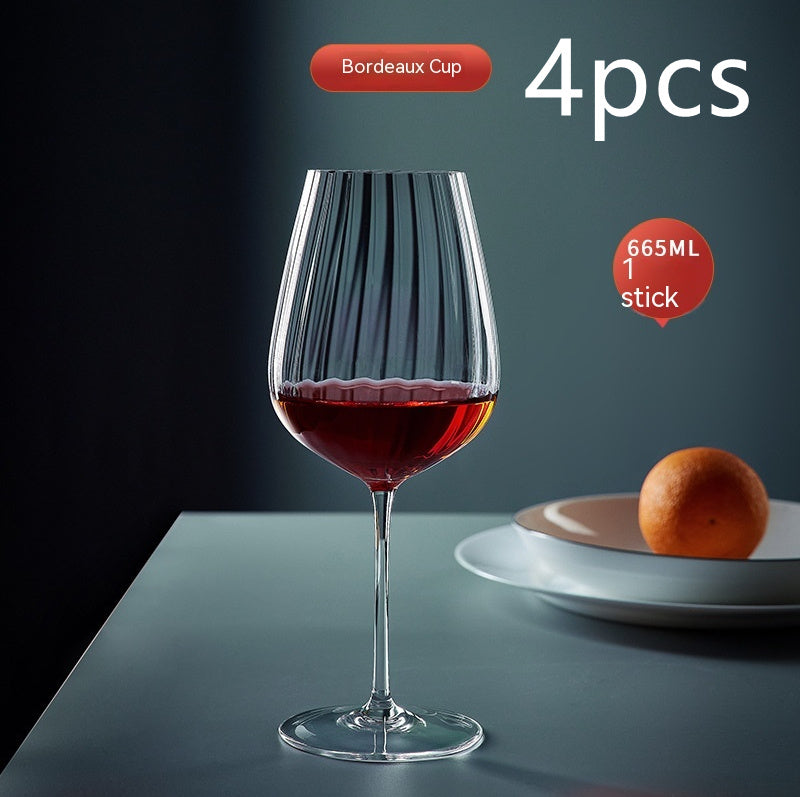 Rainbow Burgundy Crystal Red Wine Glass