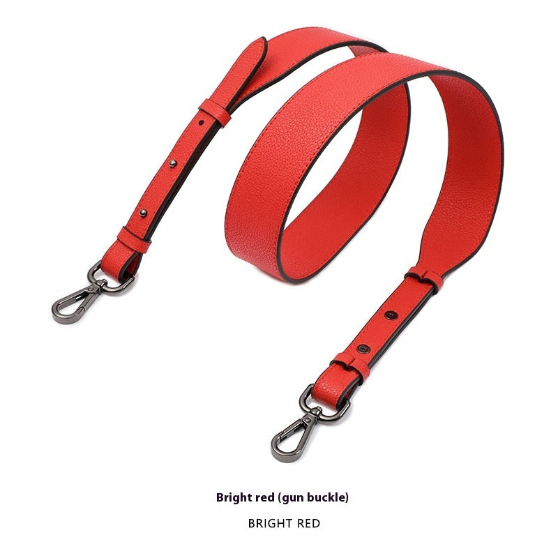 Cowhide Milled Double-sided Wide Shoulder Strap All-match Adjustable