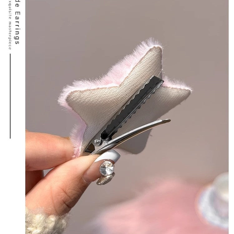 Barrettes Eight-character Bangs Side Plush XINGX