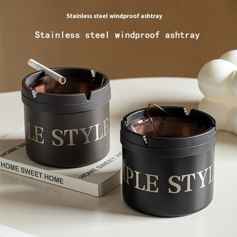 Thickened Stainless Steel Ash Tray Ins Advanced Sense